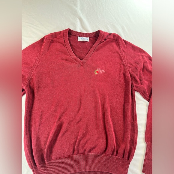 Men's Vintage Pickering Red Long Sleeve Lake Sunapee Country Club Sweater Large - Picture 2 of 15